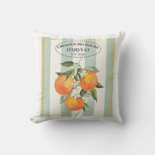 Sinaasappelbloesem - Mediterraan Citrus Etiket Kussen