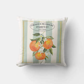 Sinaasappelbloesem - Mediterraan Citrus Etiket Kussen