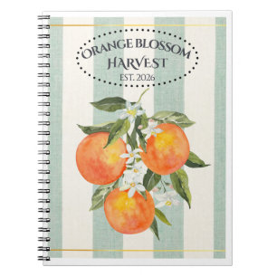 Sinaasappelbloesem - Mediterraan Citrus Label Notitieboek