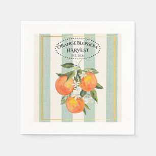 Sinaasappelbloesem - Mediterraan Citrus Label Servet