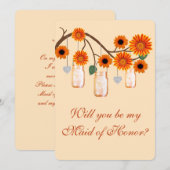 Sinaasappelbloesem Metselaars Potten Trouwgetuige  Kaart (Voorkant / Achterkant)