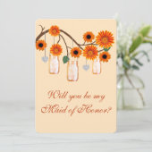 Sinaasappelbloesem Metselaars Potten Trouwgetuige  Kaart (Staand voorkant)