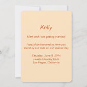 Sinaasappelbloesem metsonjars bruidsmeisjeskaart kaart (Achterkant)