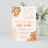 Sinaasappelbloesem Thema Uitnodiging voor Bruidsdo (Staand voorkant)