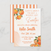 Sinaasappelbloesem Thema Uitnodiging voor Bruidsdo (Voorkant / Achterkant)