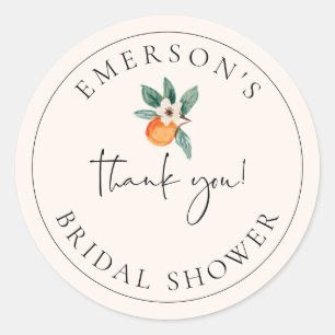 Sinaasappelbloesem Trouwfeest Favor Sticker E200