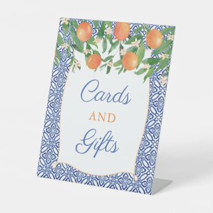 Sinaasappelbomen Bruiloftkaartenset en Cadeaus Reclamebord Met Voetstuk