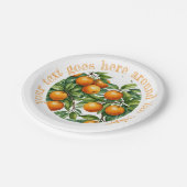 Sinaasappelboom Grafische illustratie – Aangepaste Papieren Bordje (Gekanteld)