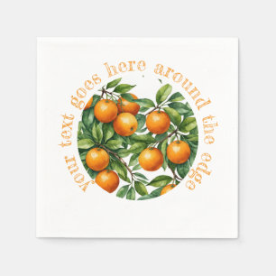 Sinaasappelboom Grafische illustratie – Aangepaste Servet