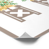 Sinaasappelboom Topiary Beige Chinoiserie  kunstpr Poster (Hoek)