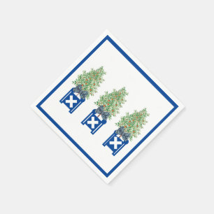 Sinaasappelboom Topiary Blauwe Chinoiserie  Servet