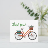 Sinaasappelentuin fiets bedankt briefkaart (Staand voorkant)