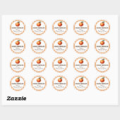 Sinaasappeljam sticker met geruit ontwerp (Vel)
