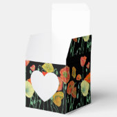 Sinaasappelklaproos bloemige trouwtaart favorieten bedankdoosjes (Geopend)