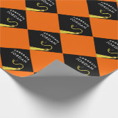 Sinaasappelkleurig Grad Cadeau Cadeaupapier (Hoek)