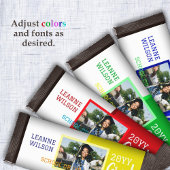 Sinaasappelkleurige Afstudeer Custom Candy Bar Ver Flyer