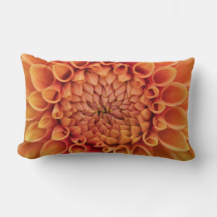 Sinaasappelkleurige dahlia bloem in het midden kussen
