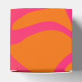 Sinaasappelkleurige en hete roze gradiënt cadeaudo bedankdoosjes (Bovenkant)