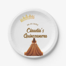 Sinaasappelkleurige quinceanera prinses kroon verj