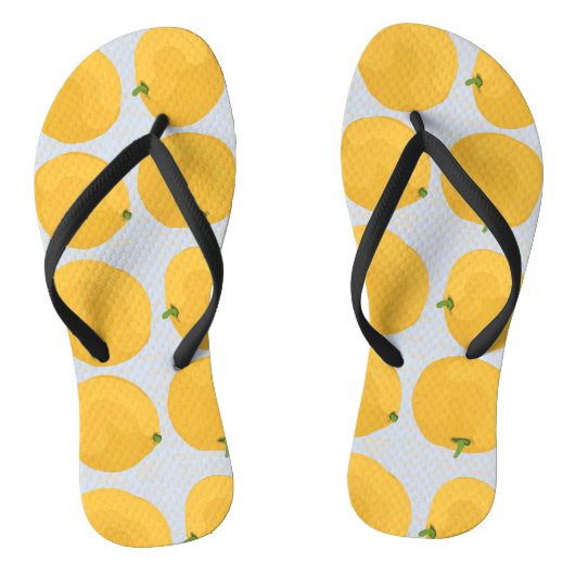 Sinaasappelkleurige teenslippers (Voetbed)