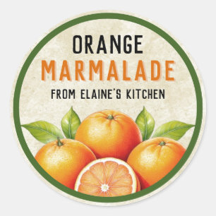 Sinaasappelmarmelade Ronde Sticker