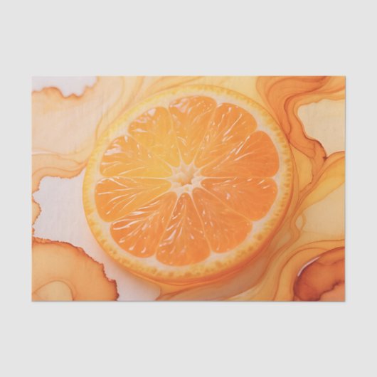 Sinaasappelplak Citruswerveling Tissuepapier (Voorkant)