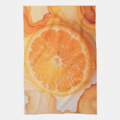 Sinaasappelplakje Citruswerveling Theedoek (Verticaal)