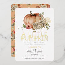 Sinaasappelpompoen & Witte Dahlia Baby Shower