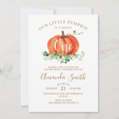 Sinaasappelpompoen wordt EEN Verjaardagsbloemige I Kaart (Voorkant)