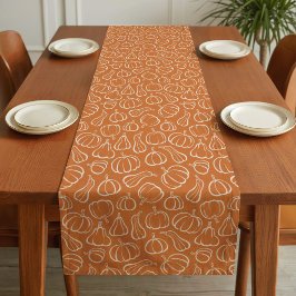 Sinaasappelpompoenpatroon Herfst Halloween Decorat Korte Tafelloper