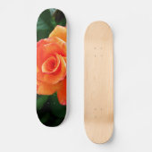 Sinaasappelroos bloem persoonlijk skateboard (Voorkant)