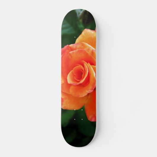 Sinaasappelroos bloem persoonlijk skateboard (Voorkant)