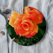 Sinaasappelroos bloem ronde button 6,0 cm (In situ)