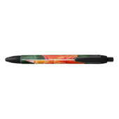 Sinaasappelroos bloem zwarte inkt pen (Achterkant)