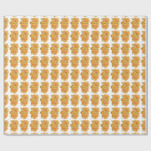 Sinaasappelroos cadeaupapier rol (Vlak)