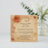 Sinaasappelroos in het jubileum van de herfst kaart (Staand voorkant)