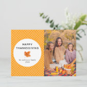 Sinaasappelruit | Prettig Thanksgiving Herfst Foto Feestdagenkaart (Staand voorkant)