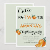 Sinaasappels 2e Verjaardag cutie pata-twee-stropda Kaart (Voorkant / Achterkant)