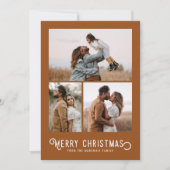 Sinaasappels 3 Foto-collage kerstmis Feestdagenkaart (Voorkant)