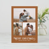 Sinaasappels 3 Foto-collage kerstmis Feestdagenkaart (Staand voorkant)