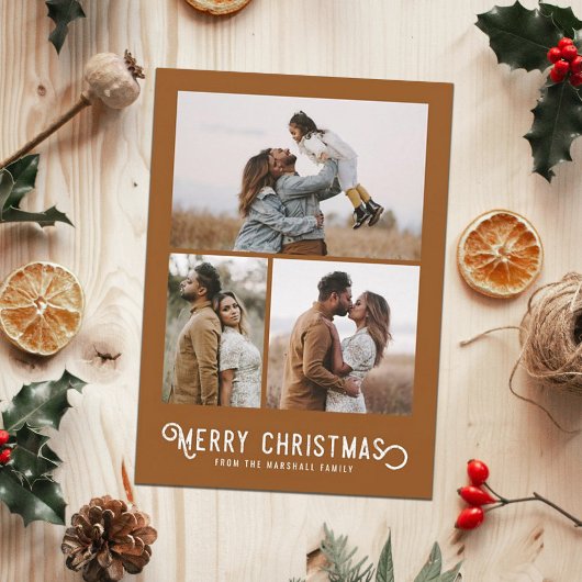 Sinaasappels 3 Foto-collage kerstmis Feestdagenkaart