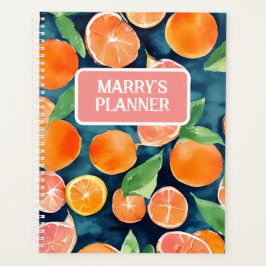 Sinaasappels Aangepaste naamplanner Planner