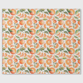 Sinaasappels Baby shower inpakpapier (Vlak)