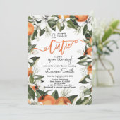 Sinaasappels Baby shower Kaart (Staand voorkant)