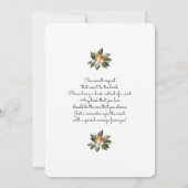 Sinaasappels Baby shower Kaart (Achterkant)