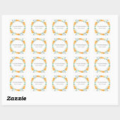 Sinaasappels - babyshower boekplaat vierkante sticker (Vel)