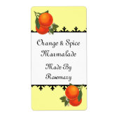 Sinaasappels Baking, Canning of Zeep Label (Voorkant)