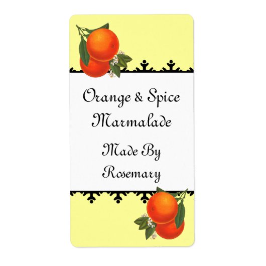 Sinaasappels Baking, Canning of Zeep Label (Voorkant)