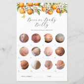 Sinaasappels Bier of Baby Belly Baby shower Spel (Voorkant)