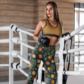 Sinaasappels Black Fruit gepatterd | LEGGINGS